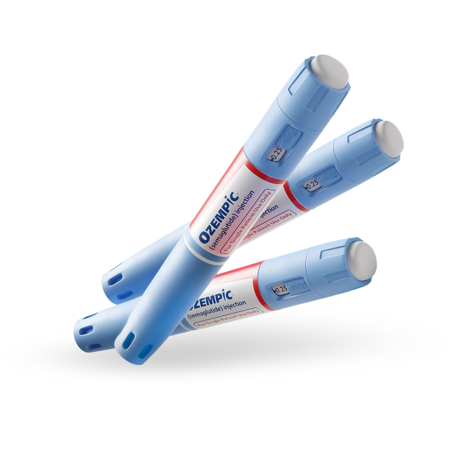 Ozempic® (Semaglutide) injection pens for weight loss and diabetes management.